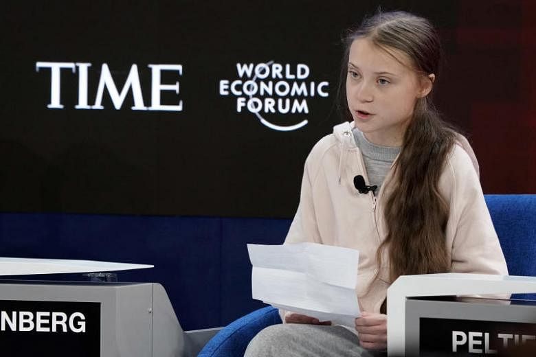 Greta Thunberg mengecam kelambanan perubahan iklim saat Davos menunggu Trump