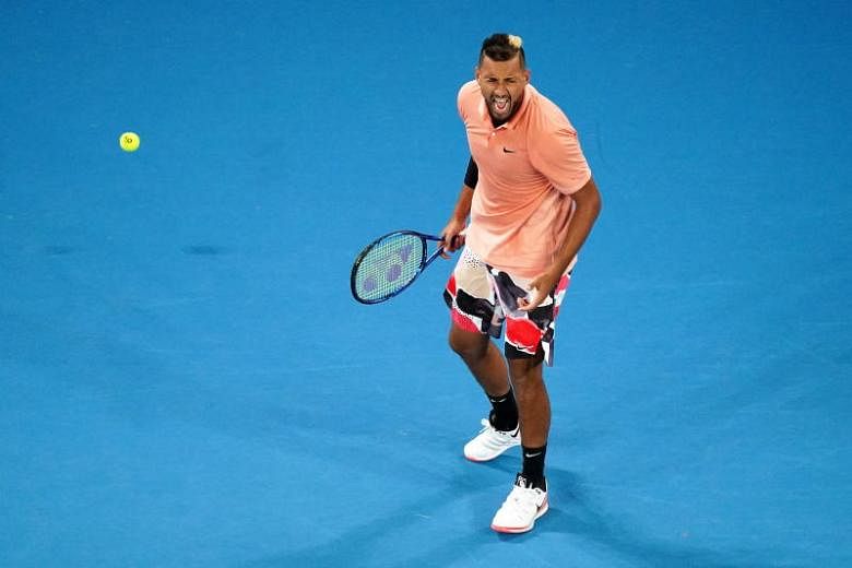 Tenis: Krisis kebakaran semak mendinginkan temperamen Nick Kyrgios yang terkenal kejam